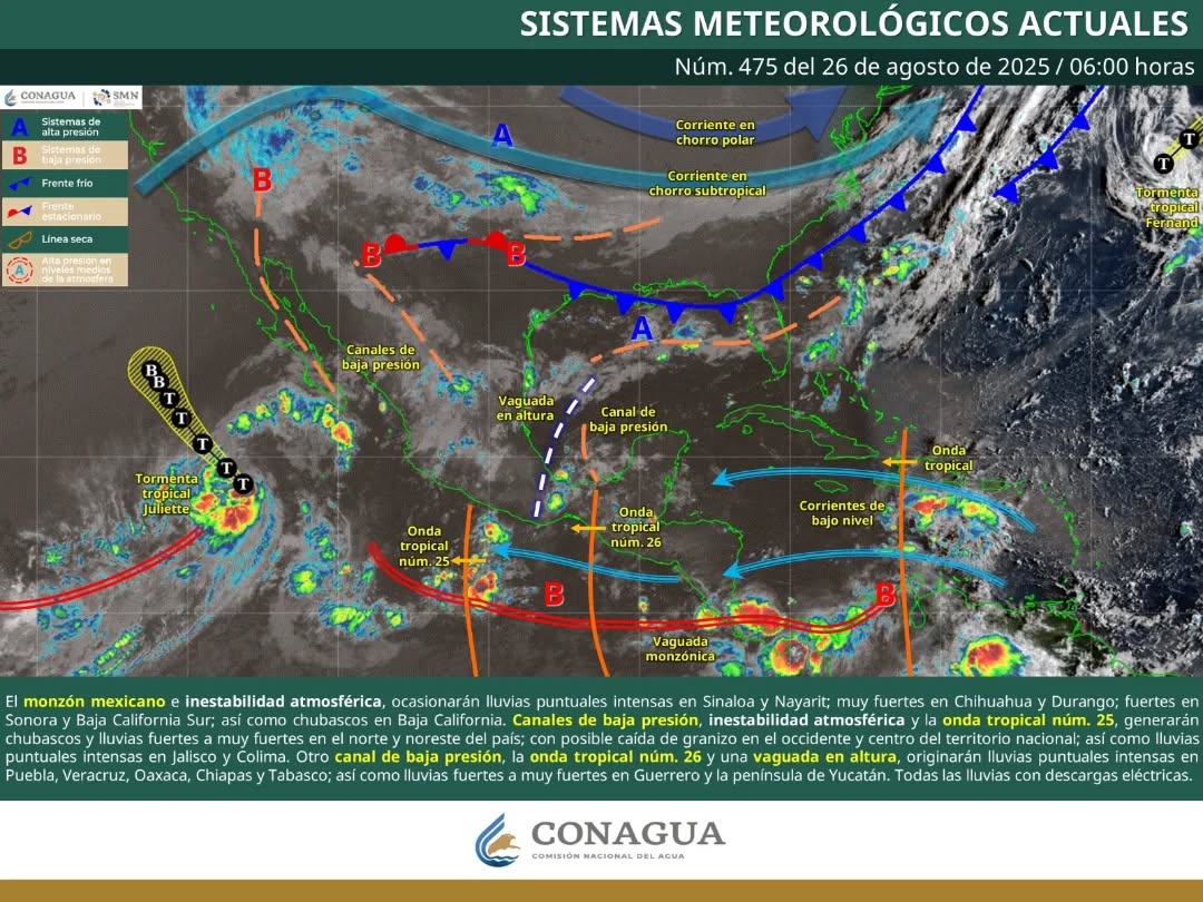 Una tormenta se acerca a la costa de Quintana Roo, mostrando los efectos del clima.