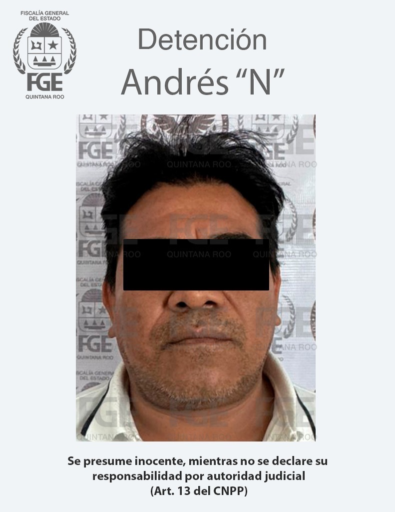 Andrés “N”, alias “Chivis”, fue detenido en Mérida por autoridades de Quintana Roo.