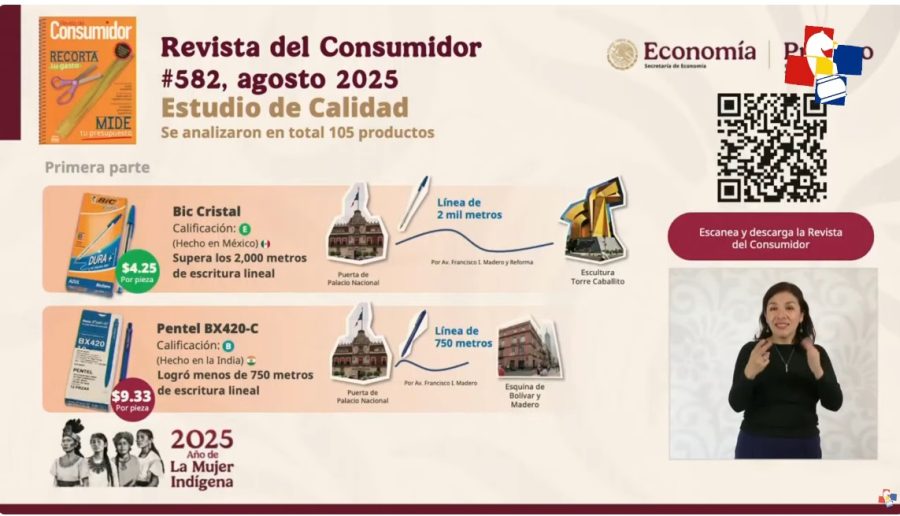 El titular de la Profeco, Iván Escalante, presentó el monitoreo de útiles escolares.