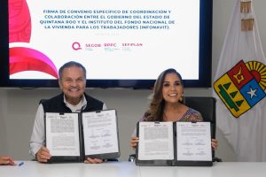 Certeza jurídica en Quintana Roo: Infonavit y gobierno firman convenio. Se liberarán 51 mil hipotecas a familias que liquidaron su crédito.