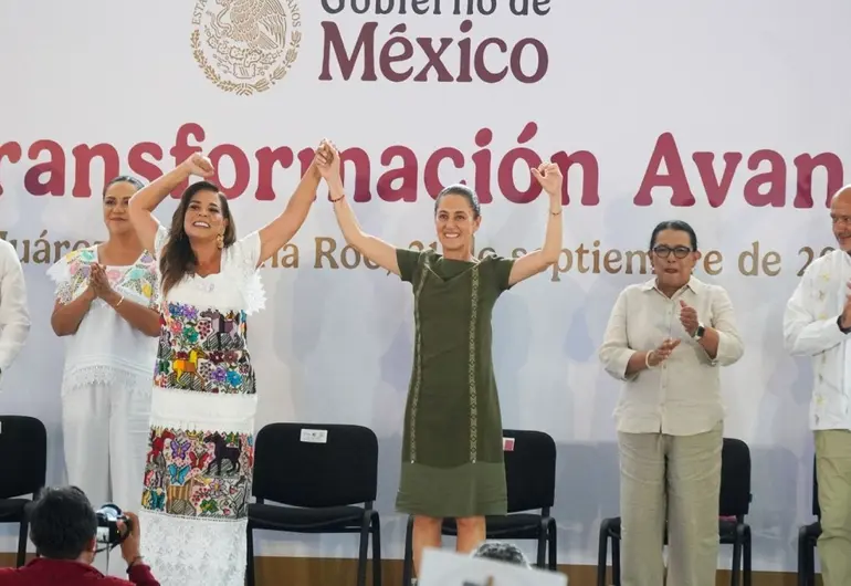 La presidenta Claudia Sheinbaum anuncia nuevas obras para Cancún, incluyendo un campus universitario y hospitales.