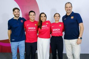 La gobernadora Mara Lezama anunció el programa de formación oficial del FC Barcelona.