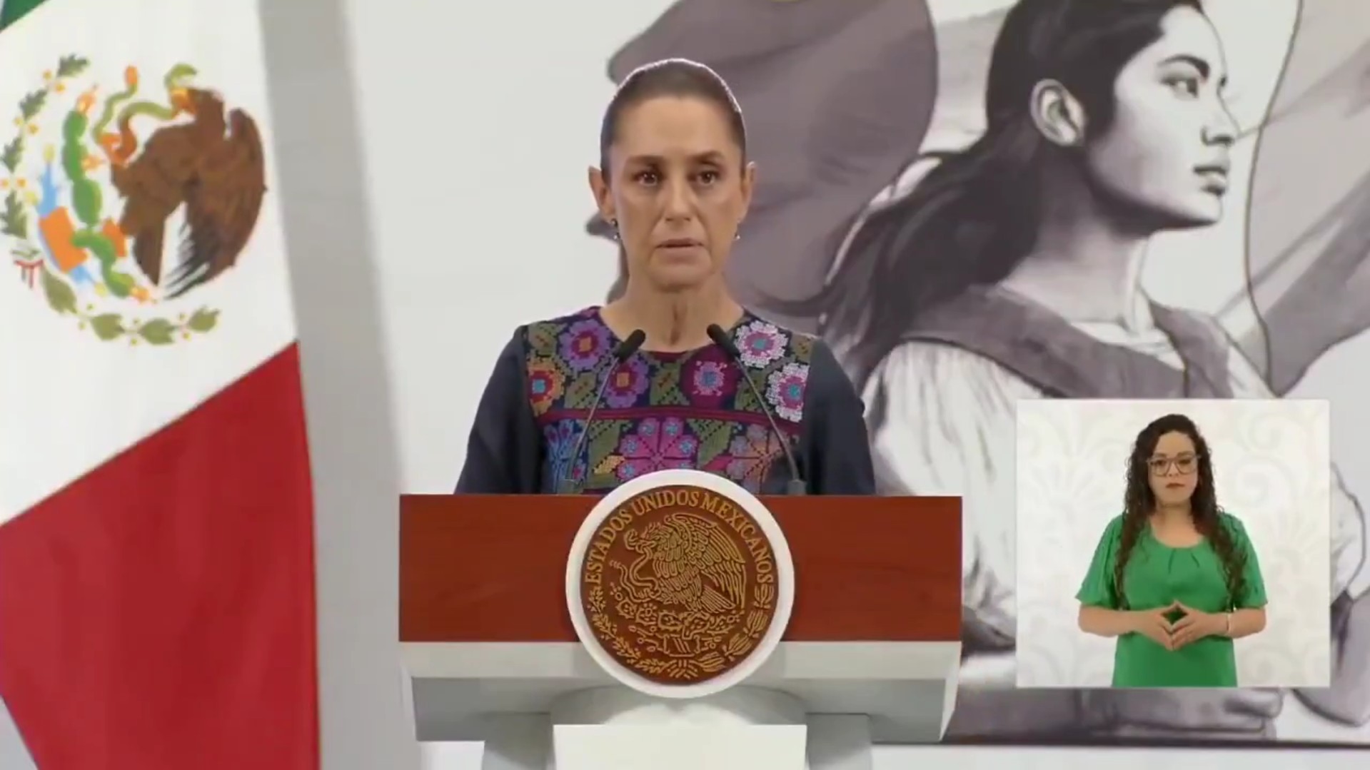 La Presidenta de México, Claudia Sheinbaum, en una de sus conferencias.