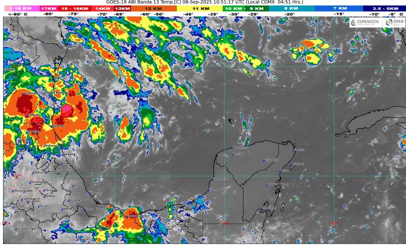 Un cielo gris anuncia la llegada de lluvias fuertes a la península.