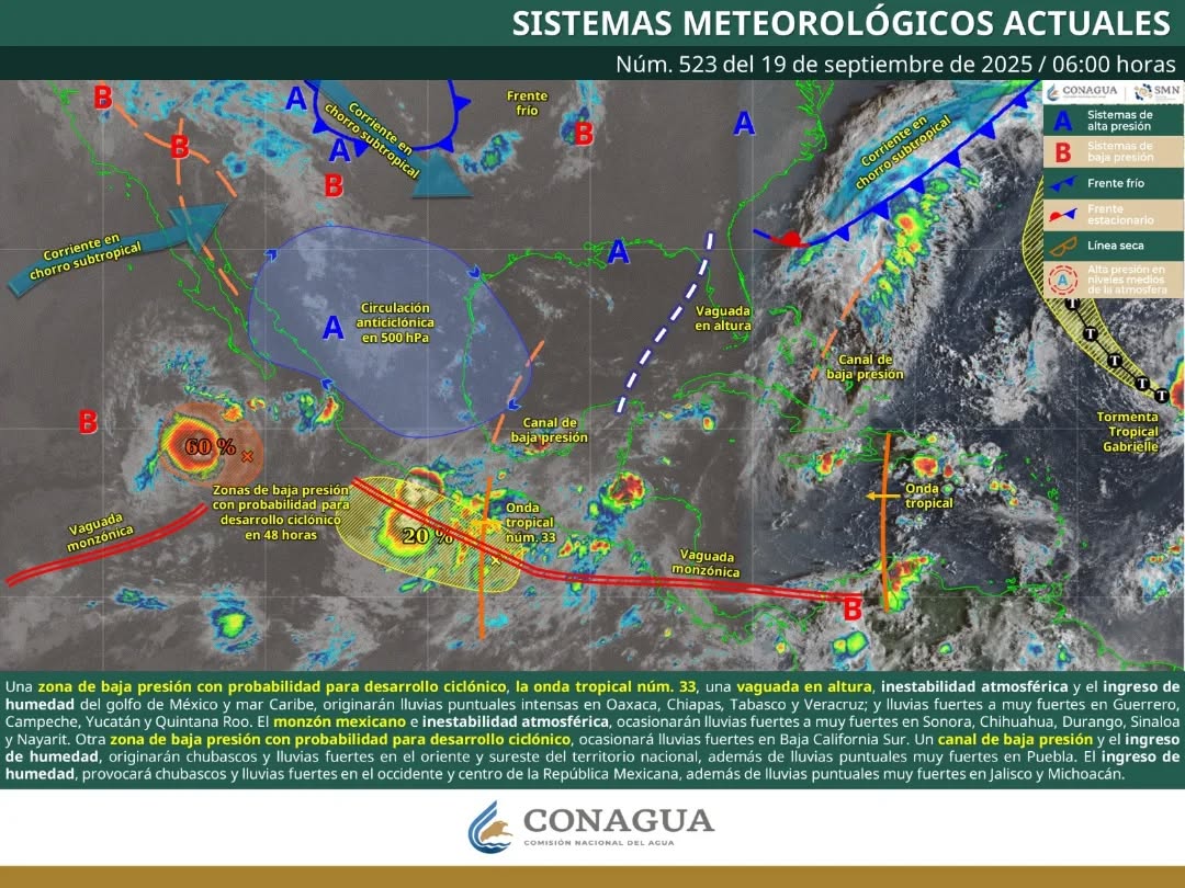 Una vaguada en altura y la entrada de humedad causan inestabilidad climática en la península.
