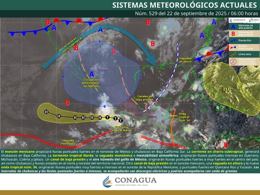 Las autoridades llaman a la población a mantenerse informada sobre los cambios meteorológicos.