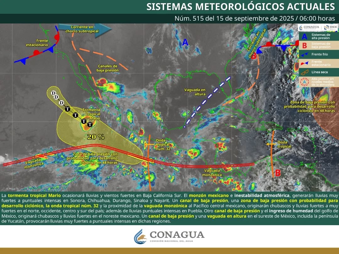 Lluvias y tormentas eléctricas se esperan en municipios de Quintana Roo.