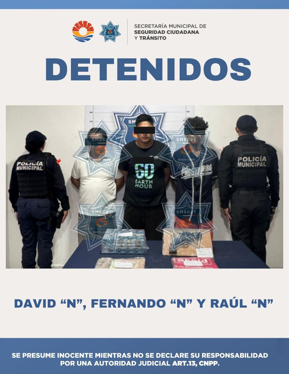 Los tres sujetos intentaron huir en un vehículo Mitsubishi tras el robo a comercio.