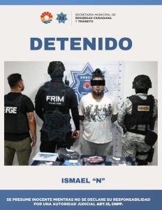 Guardia Nacional refuerza la vigilancia en Cancún.