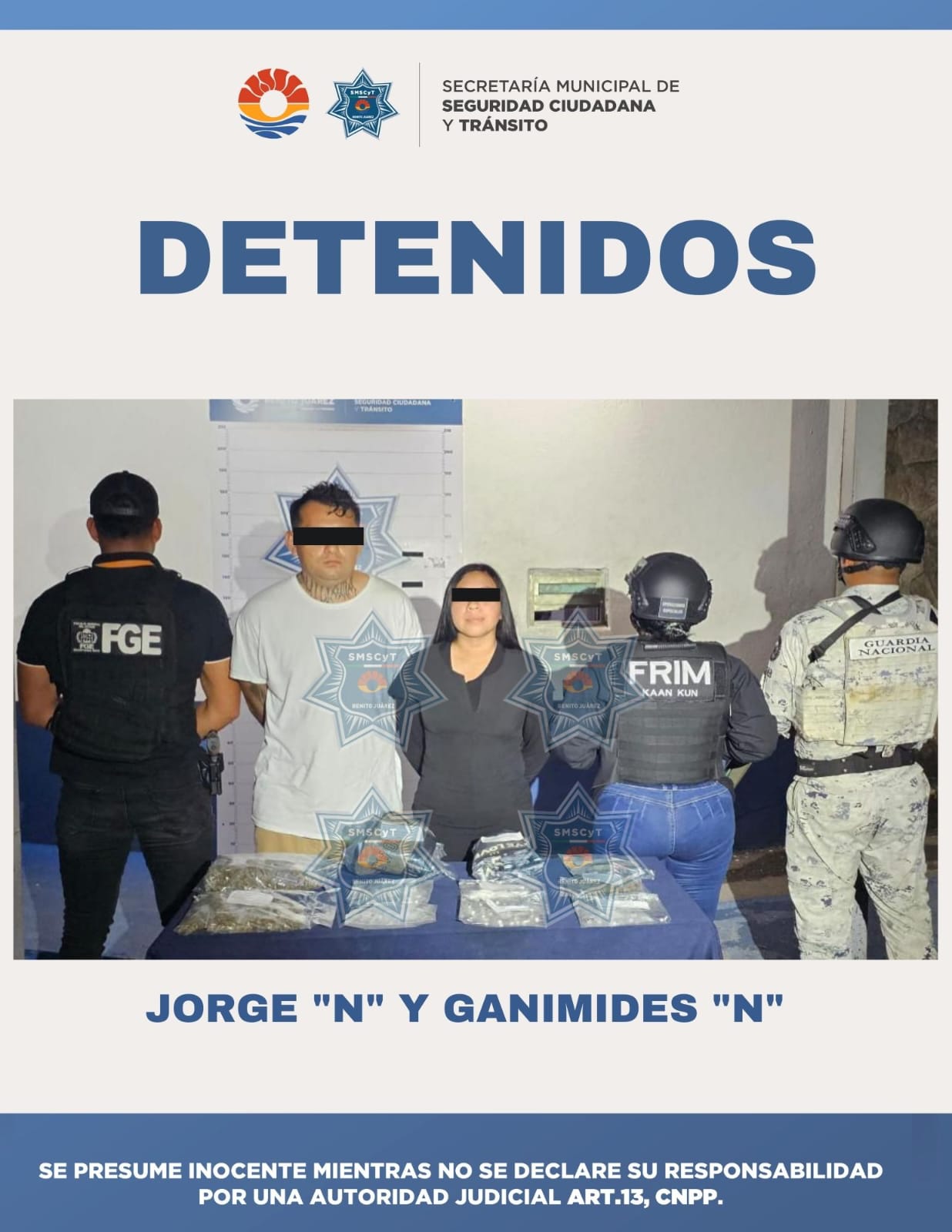 La Secretaría Municipal de Seguridad Ciudadana y Tránsito de Benito Juárez lidera el operativo “Blindaje Cancún”.