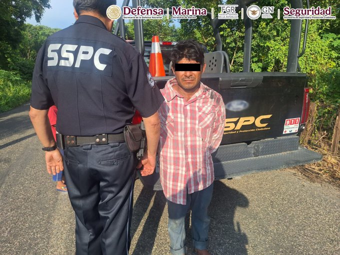 El presunto responsable fue capturado en la detención en Centla, Tabasco, tras ser ubicado por las autoridades.