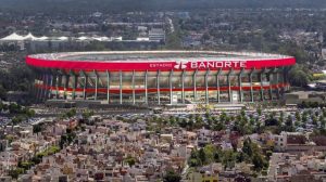 Vista interior de los palcos en el Estadio Banorte, preparándose para el Mundial 2026.
