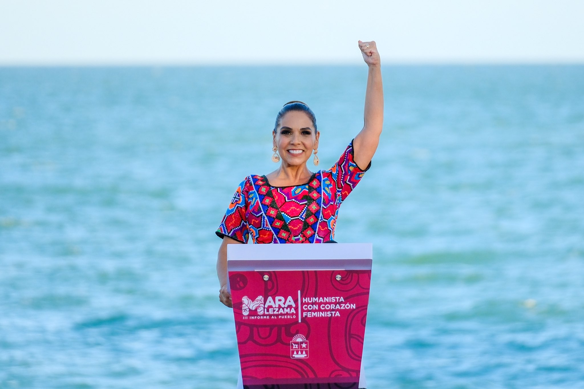 Mara Lezama presentó en Calderitas su tercer informe de gobierno, con avances históricos en salud, pobreza, turismo, seguridad y obra pública en Quintana Roo.