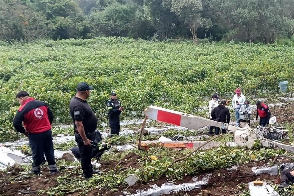 Vista del lugar del accidente en Tepetlixpa, Estado de México.