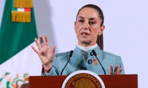 La presidenta Claudia Sheinbaum, durante la conferencia de prensa en la que anunció los avances de la iniciativa.