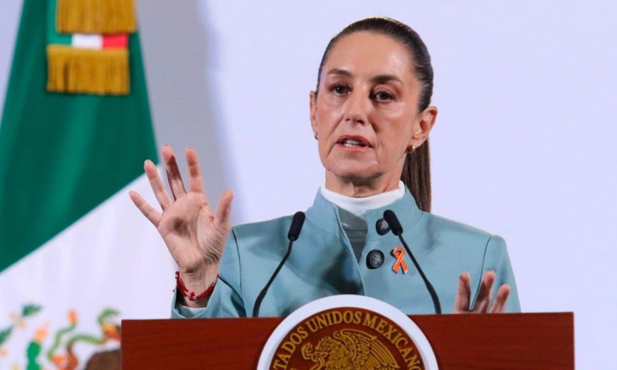La presidenta Claudia Sheinbaum, durante la conferencia de prensa en la que anunció los avances de la iniciativa.