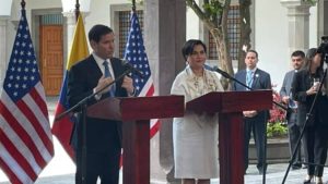 Rubio califica a Maduro como "terrorista y narcotraficante" y evalúa base militar en Ecuador