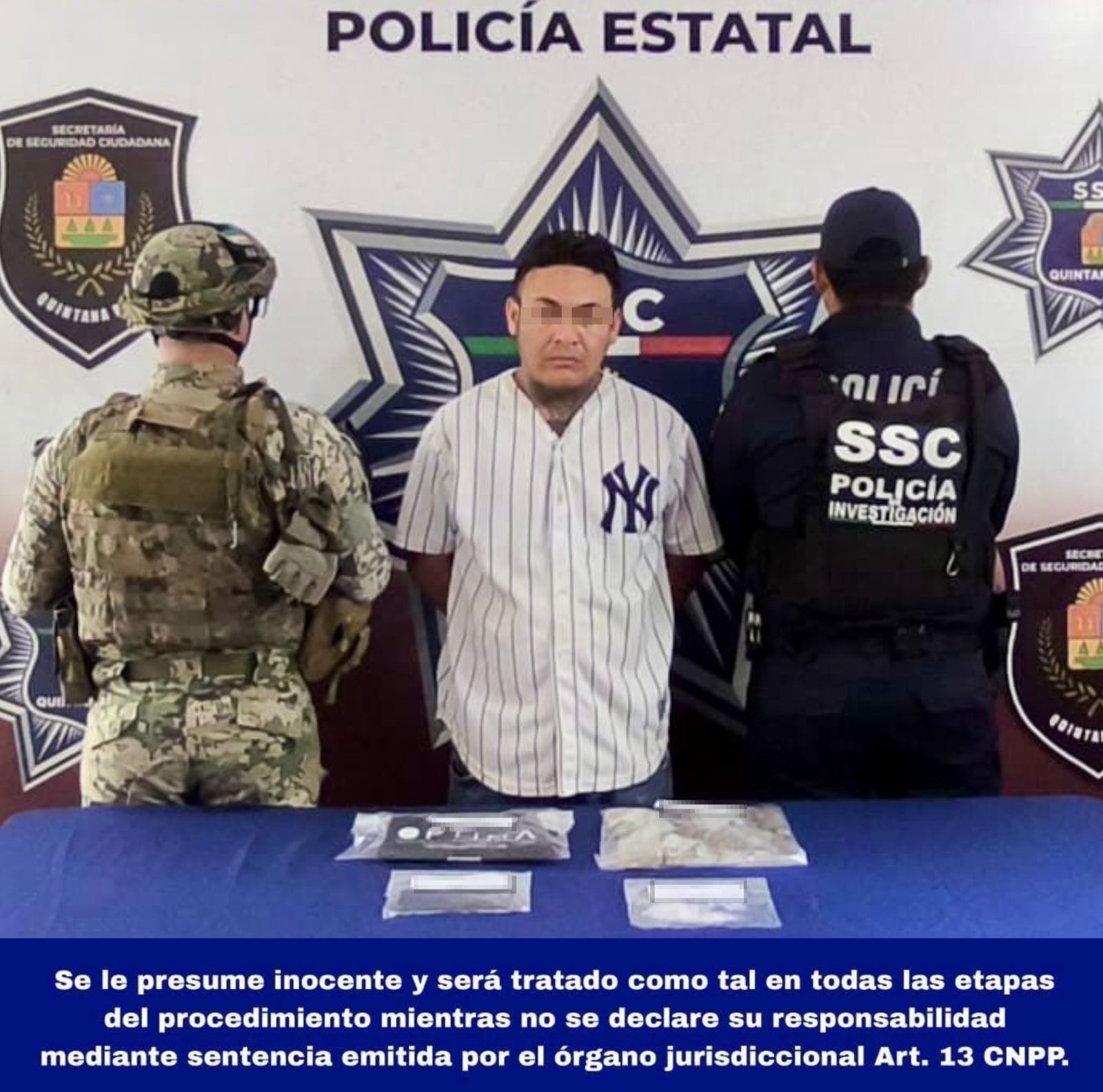 Los elementos de la Secretaría de Seguridad Ciudadana y de Marina incautan la droga.