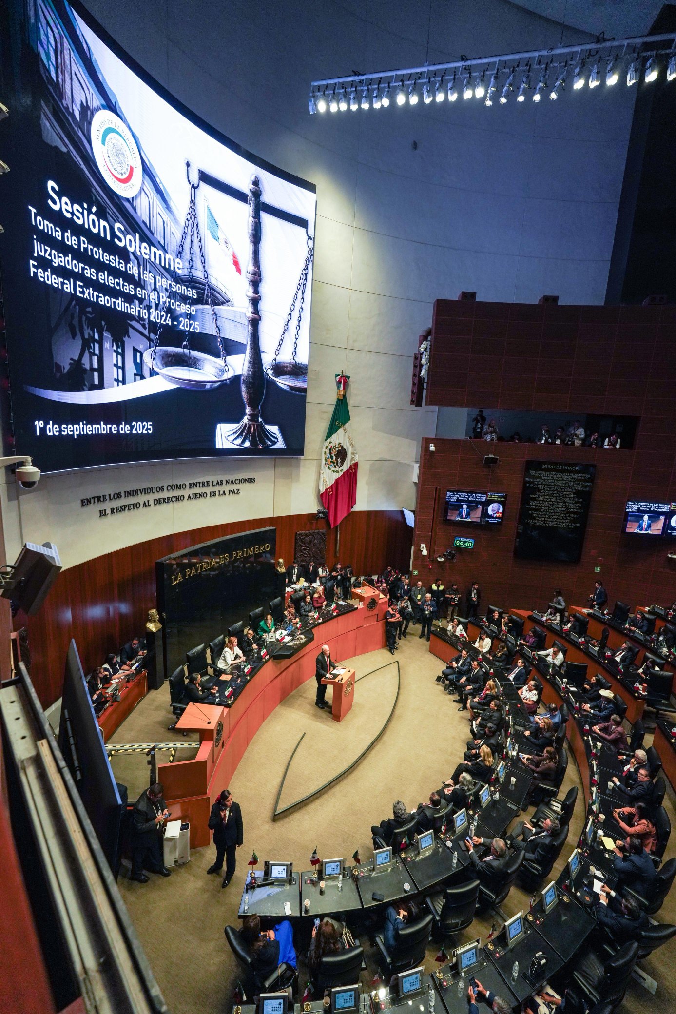 Un momento crucial en la historia judicial del país: la toma de protesta de los nuevos jueces y magistrados federales.