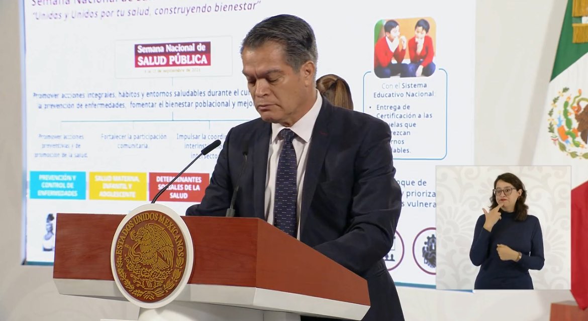 El subsecretario Ramiro López Elizalde anuncia los detalles de la Semana Nacional de Salud Pública 2025.