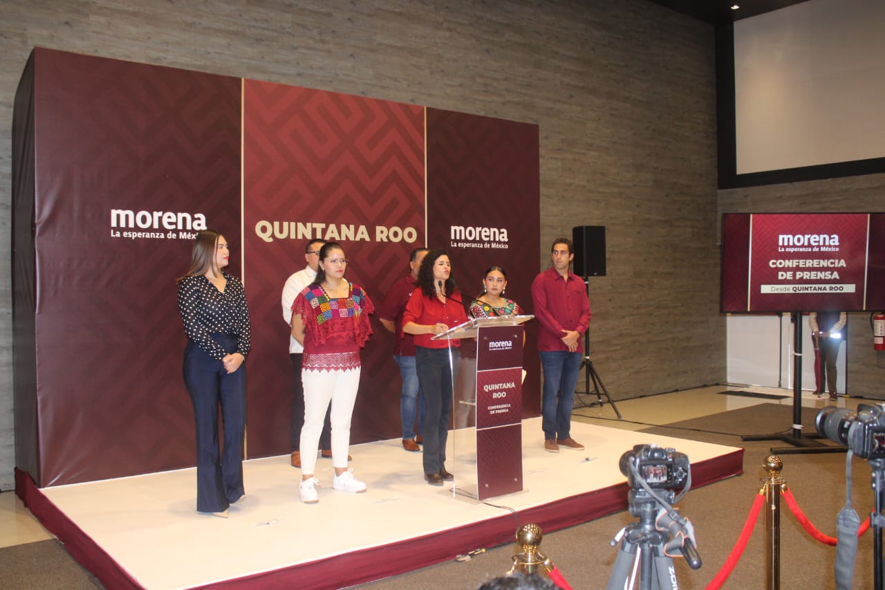 La dirigente de Morena, Luisa María Alcalde, denunció campañas de desprestigio contra su partido.