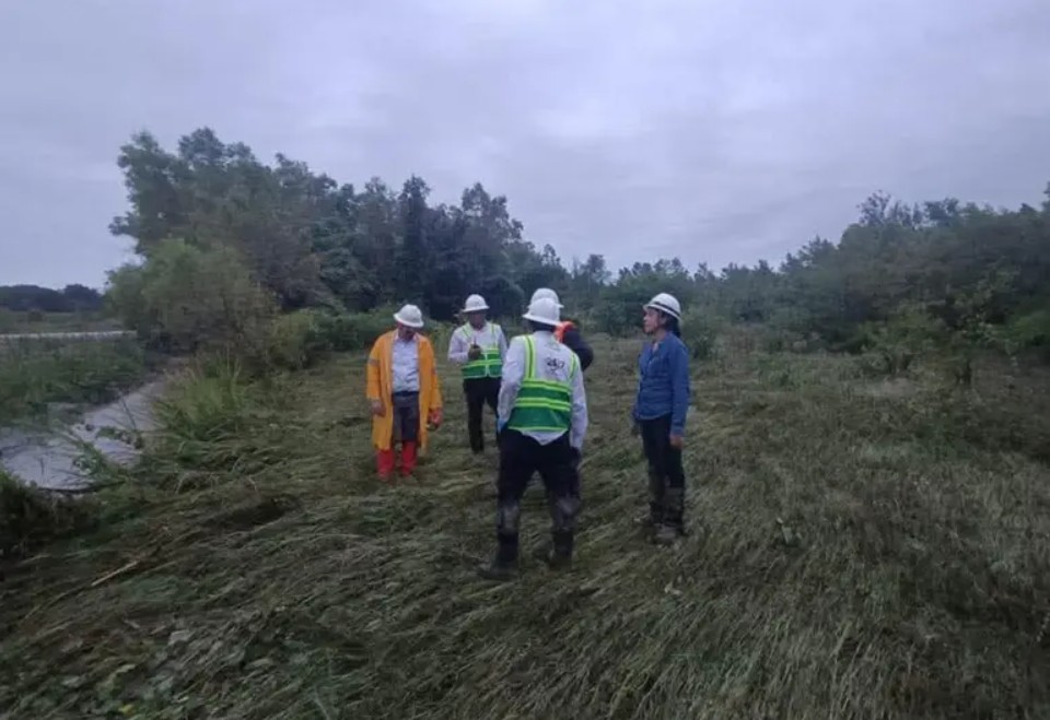 La torre de transmisión de CFE colapsada en Venustiano Carranza, Chiapas.