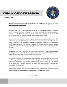 Calles vacías en el centro de Chilpancingo, donde los comercios redujeron actividades por la inseguridad.
