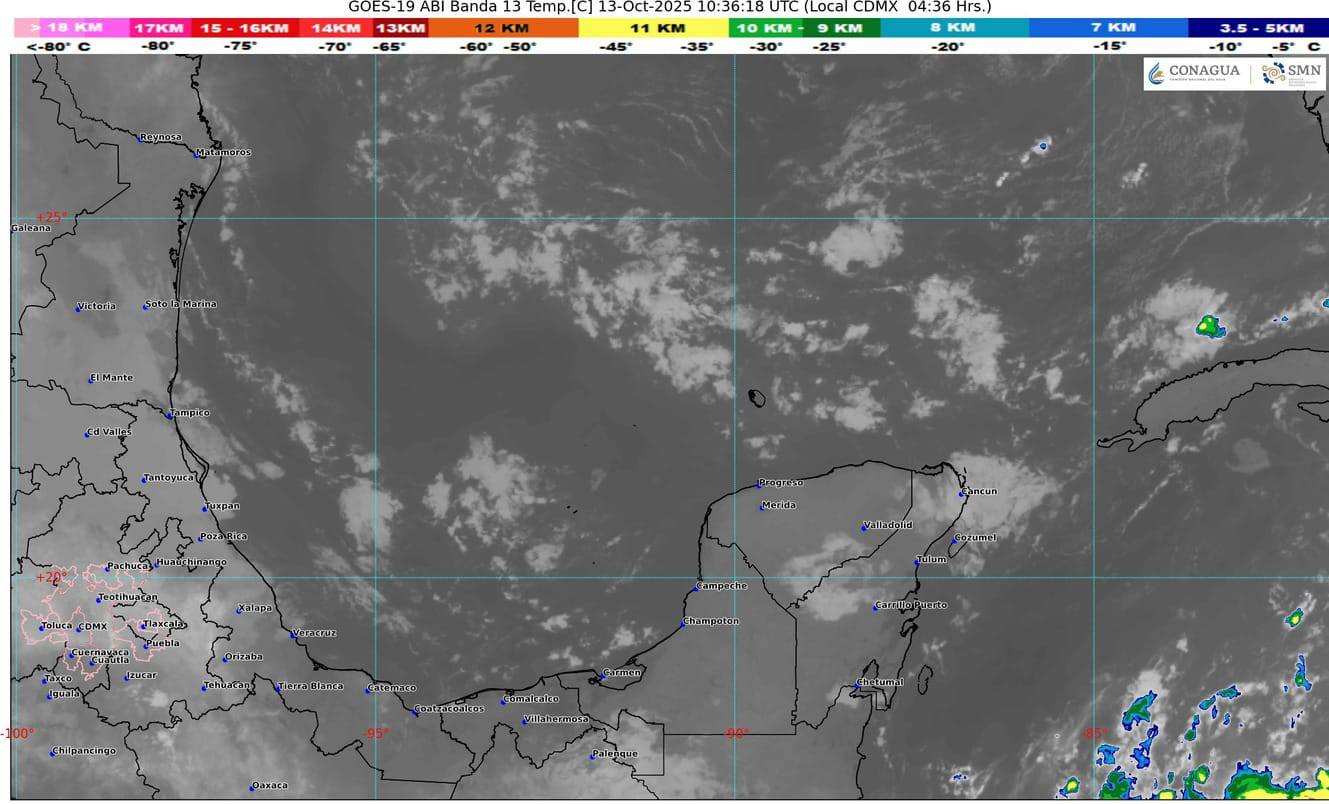 La vaguada atmosférica favorece las condiciones de nubosidad y precipitación en la península.