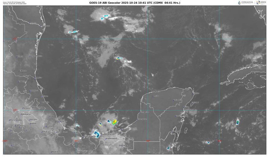El mar Caribe impulsa la humedad que genera lluvias fuertes y actividad eléctrica en Quintana Roo.