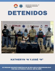 Elementos de la Guardia Nacional y policías municipales participaron en la detención.
