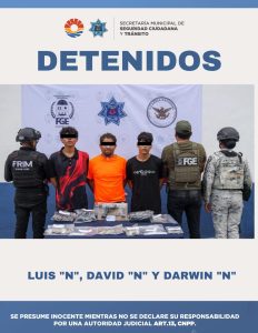 Elementos de la Guardia Nacional y FGE en el operativo Blindaje Cancún.