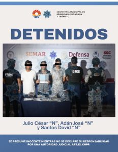 Oficiales de la SMSCyT y autoridades federales realizaron la detención en la Supermanzana 234.