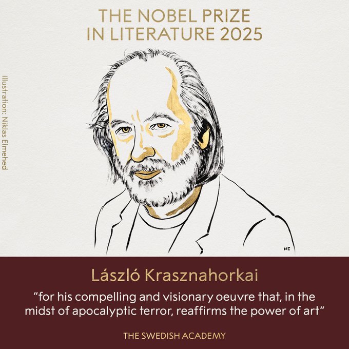 László Krasznahorkai Nobel de literatura es el segundo autor húngaro en obtener el galardón.