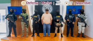 Elementos de seguridad en Guerrero tras la operación donde capturaron a sujeto vinculado con el homicidio.