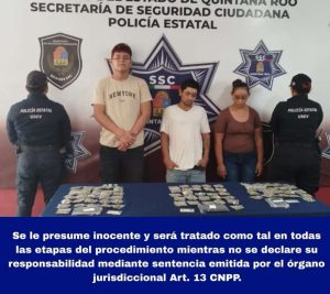 Elementos de la SSC realizaron la inspección de los presuntos implicados en delitos contra la salud.