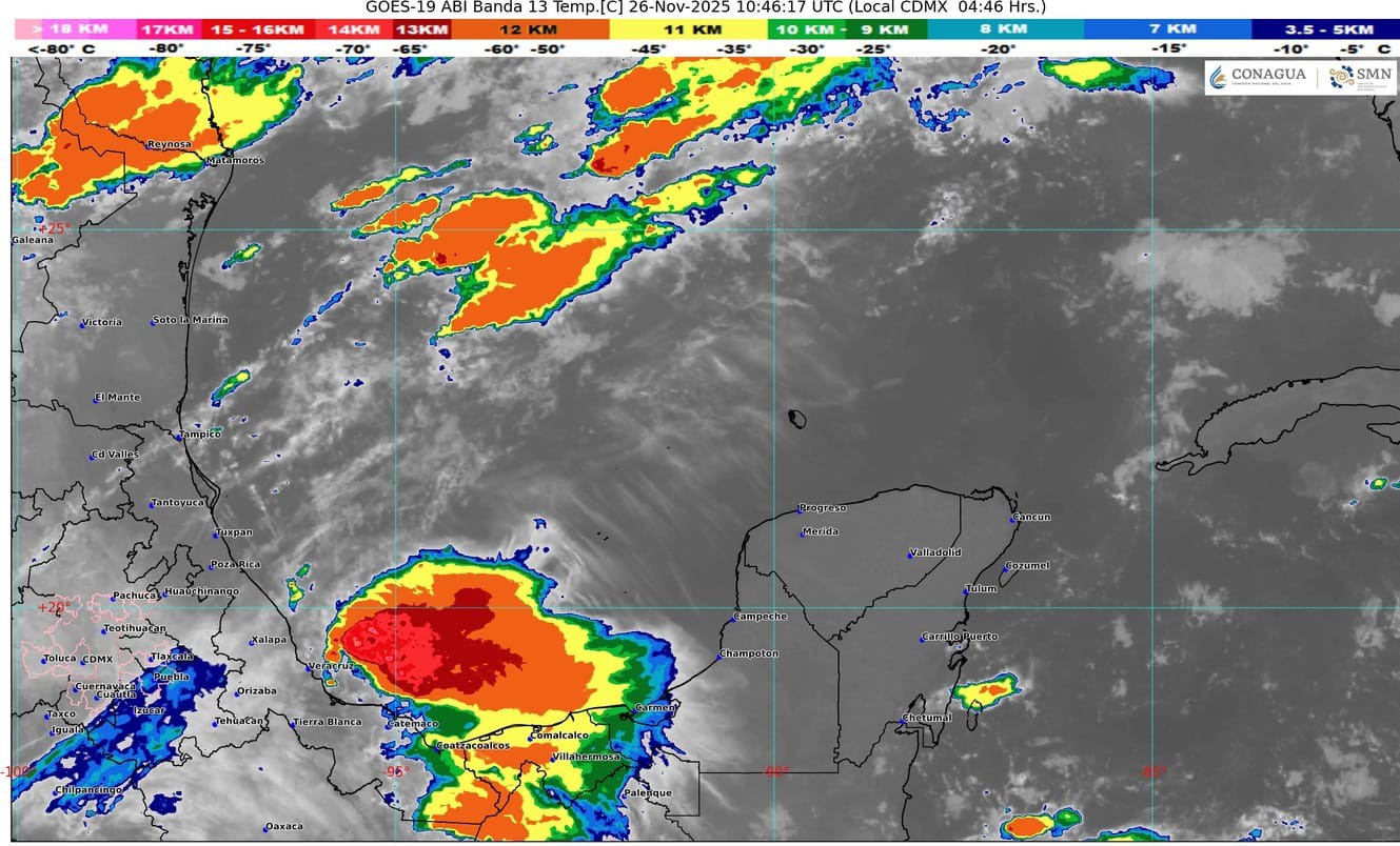 El ingreso de humedad del mar Caribe ocasiona nublados y lluvias dispersas en el estado.