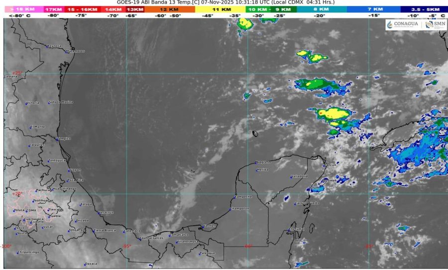 Se espera un incremento de nublados durante el día en los municipios de Quintana Roo.