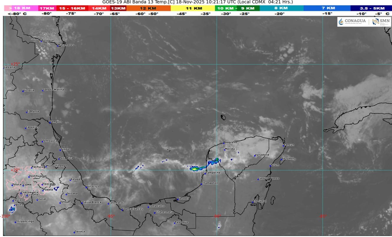 El cielo parcialmente nublado es la condición dominante que presentará hoy el clima en Quintana Roo.