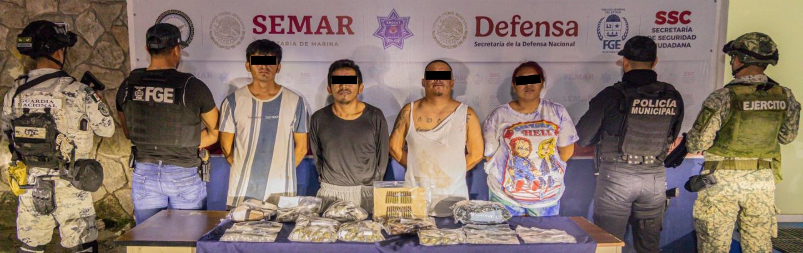 Agentes de la FGE, Defensa y GN participaron en las detenciones.