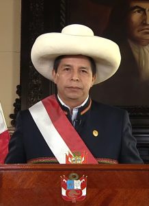 El expresidente Pedro Castillo durante su detención el 7 de diciembre de 2022.