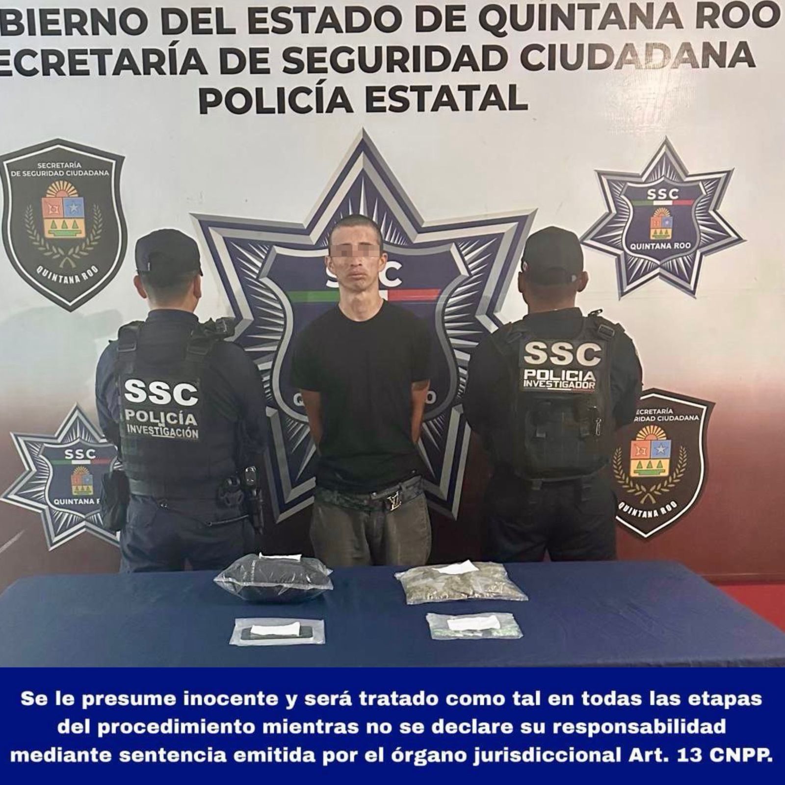 Elementos de la SSC se percataron de la actividad sospechosa del detenido en la Supermanzana 259.