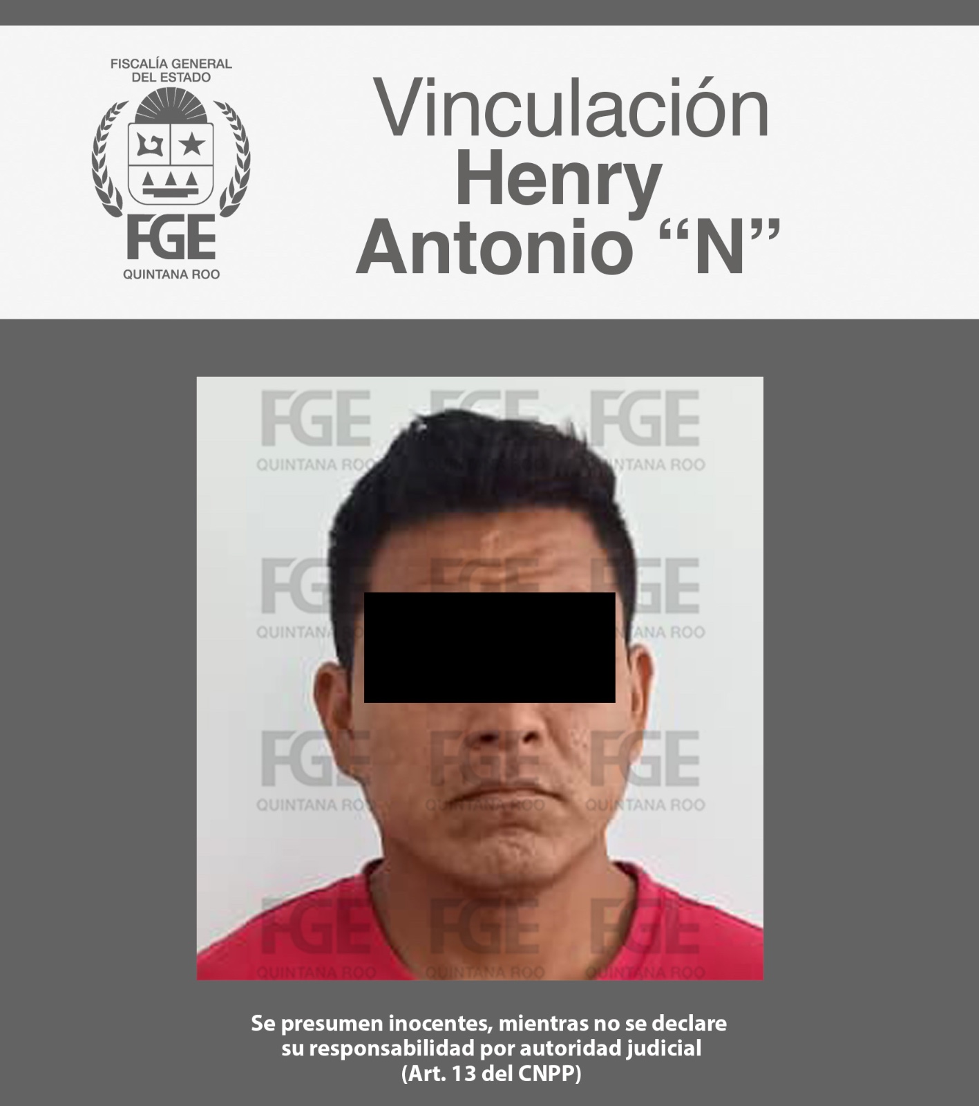 Un Juez de Control determinó vincular a proceso a Henry Antonio "N" por abusos sexuales Benito Juárez.