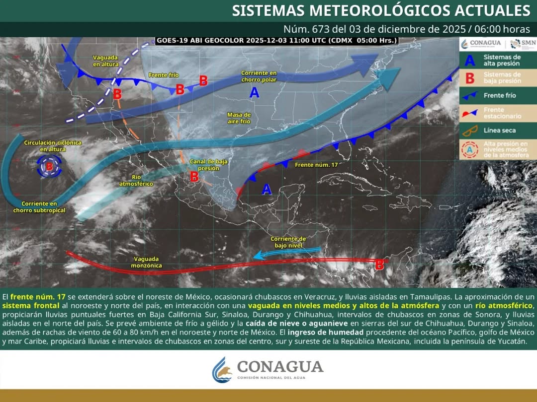 El cielo de Quintana Roo muestra un aumento en la nubosidad por la tarde.