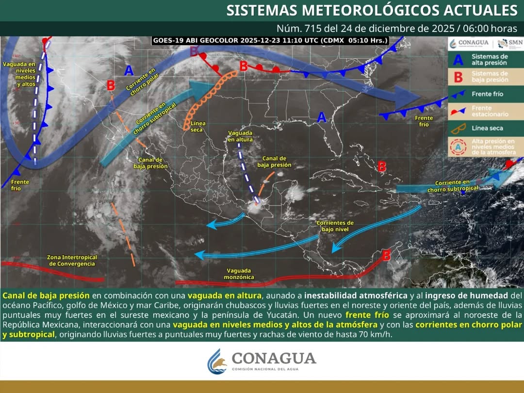 Las lluvias muy fuertes causarán encharcamientos en las principales avenidas de Quintana Roo durante este miércoles.