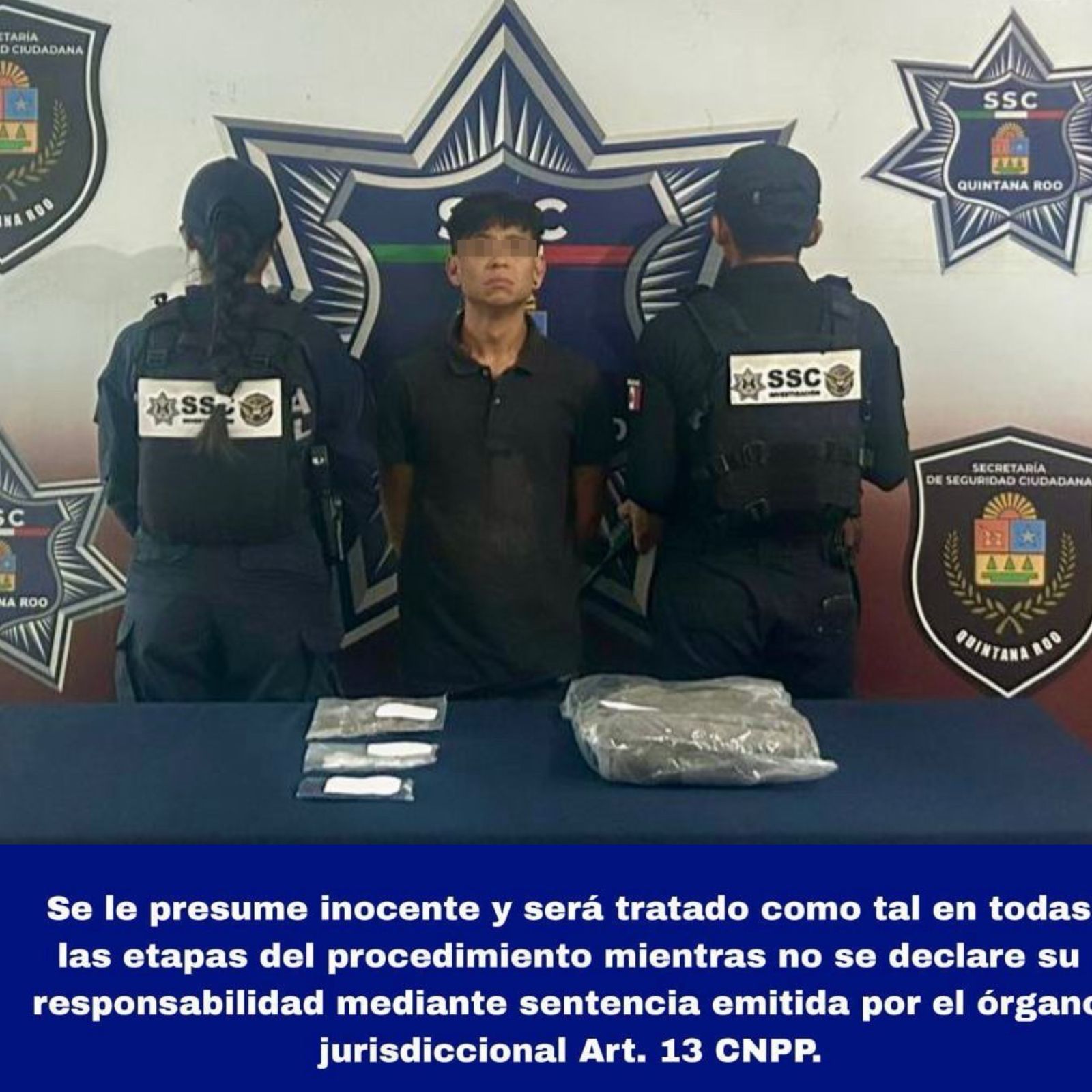 Elementos de Seguridad Ciudadana realizaron una Detención Narcomenudeo en Cancún tras un operativo de vigilancia.