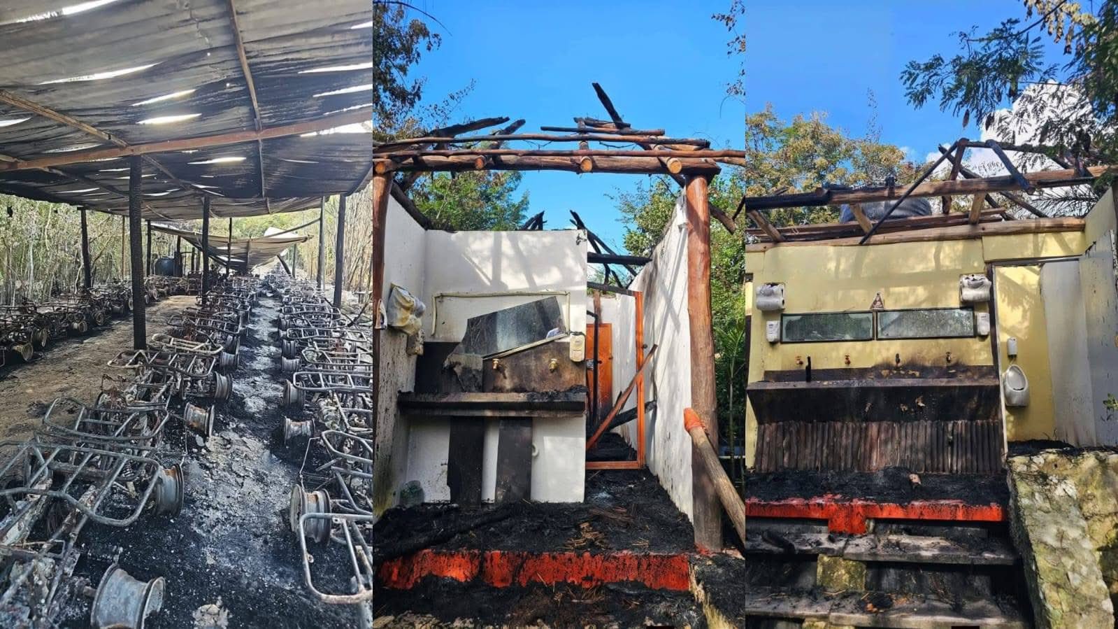 Un incendio en la base de Aviomar en Cozumel deja pérdidas totales y operaciones suspendidas. Autoridades investigan posible vandalismo.