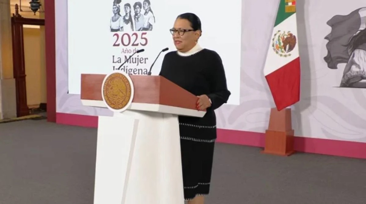 Rosa Icela Rodríguez, secretaria de Gobernación, en representación de la presidenta Claudia Sheinbaum.
