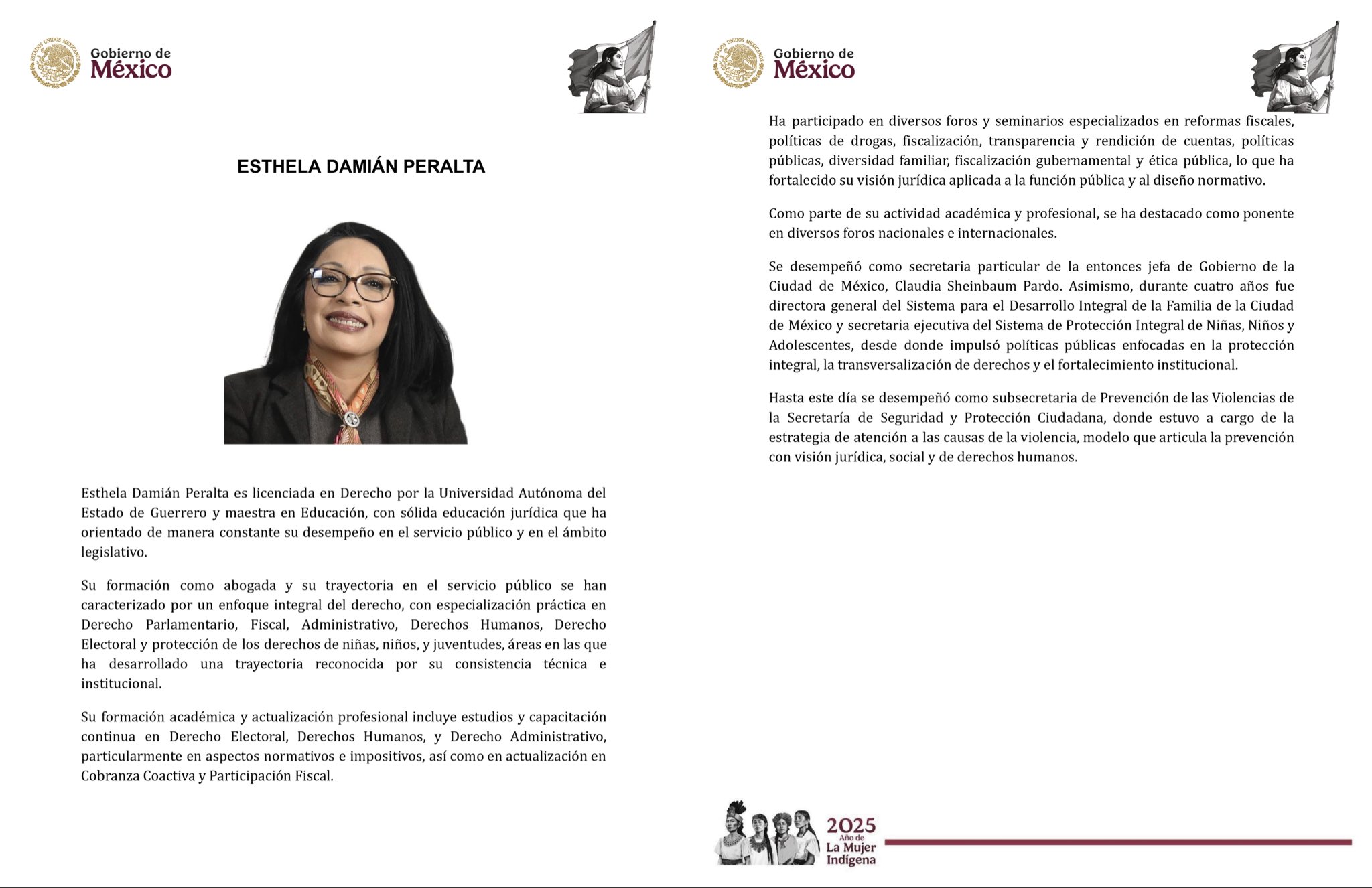 La presidenta Claudia Sheinbaum Pardo destacó la experiencia legal de su nueva consejera durante el diálogo con los medios.