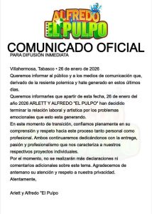 Arleth Gm y El Pulpo anunciaron el fin de su colaboración tras varios años de éxito en los escenarios regionales.