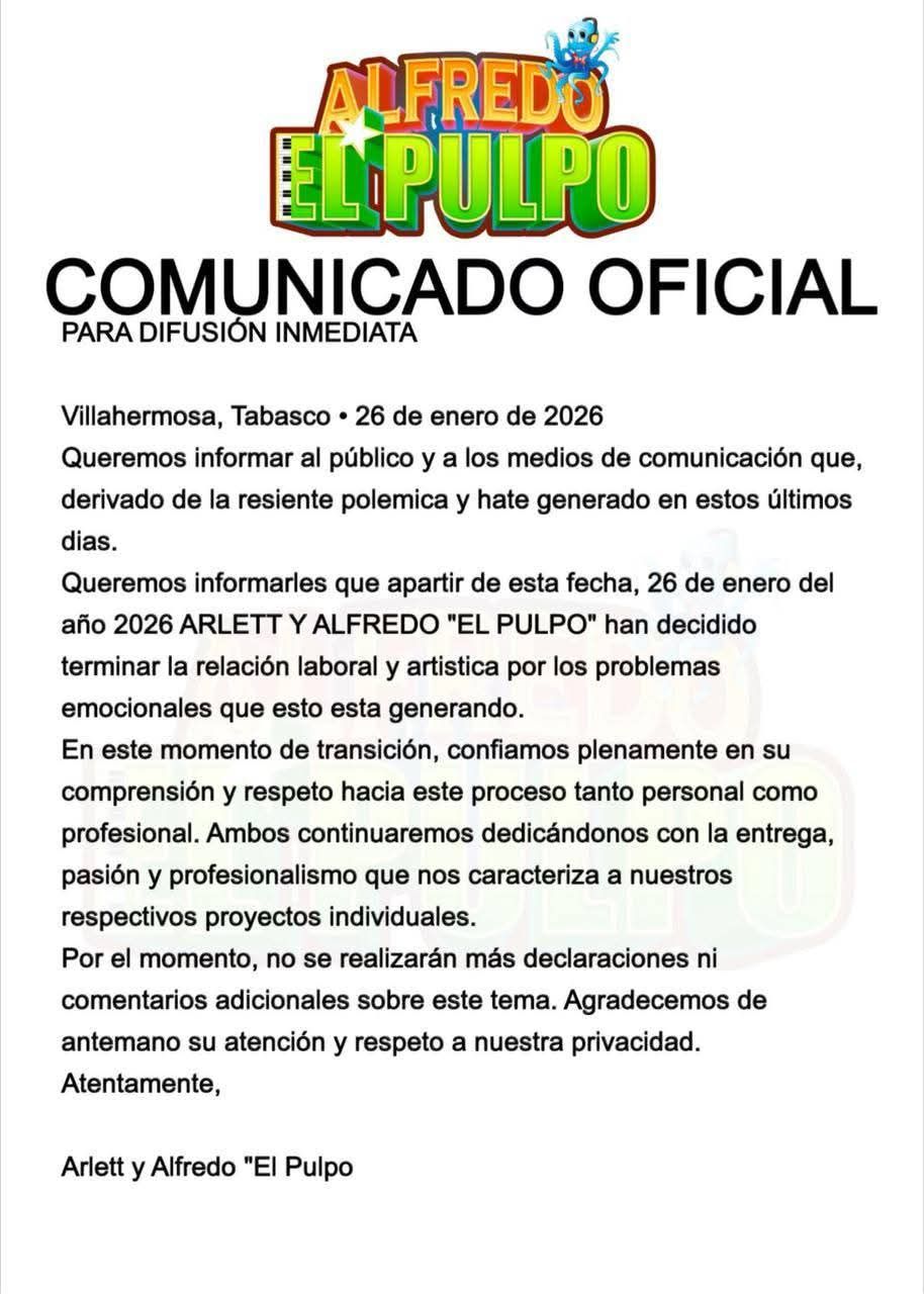 Arleth Gm y El Pulpo anunciaron el fin de su colaboración tras varios años de éxito en los escenarios regionales.